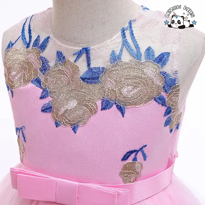 LEZONKIDS - Vestidos de Damas de Honra para Meninas Adolescentes para Festa Casamento Vestido de Baile Infantil Vestido de Princesa